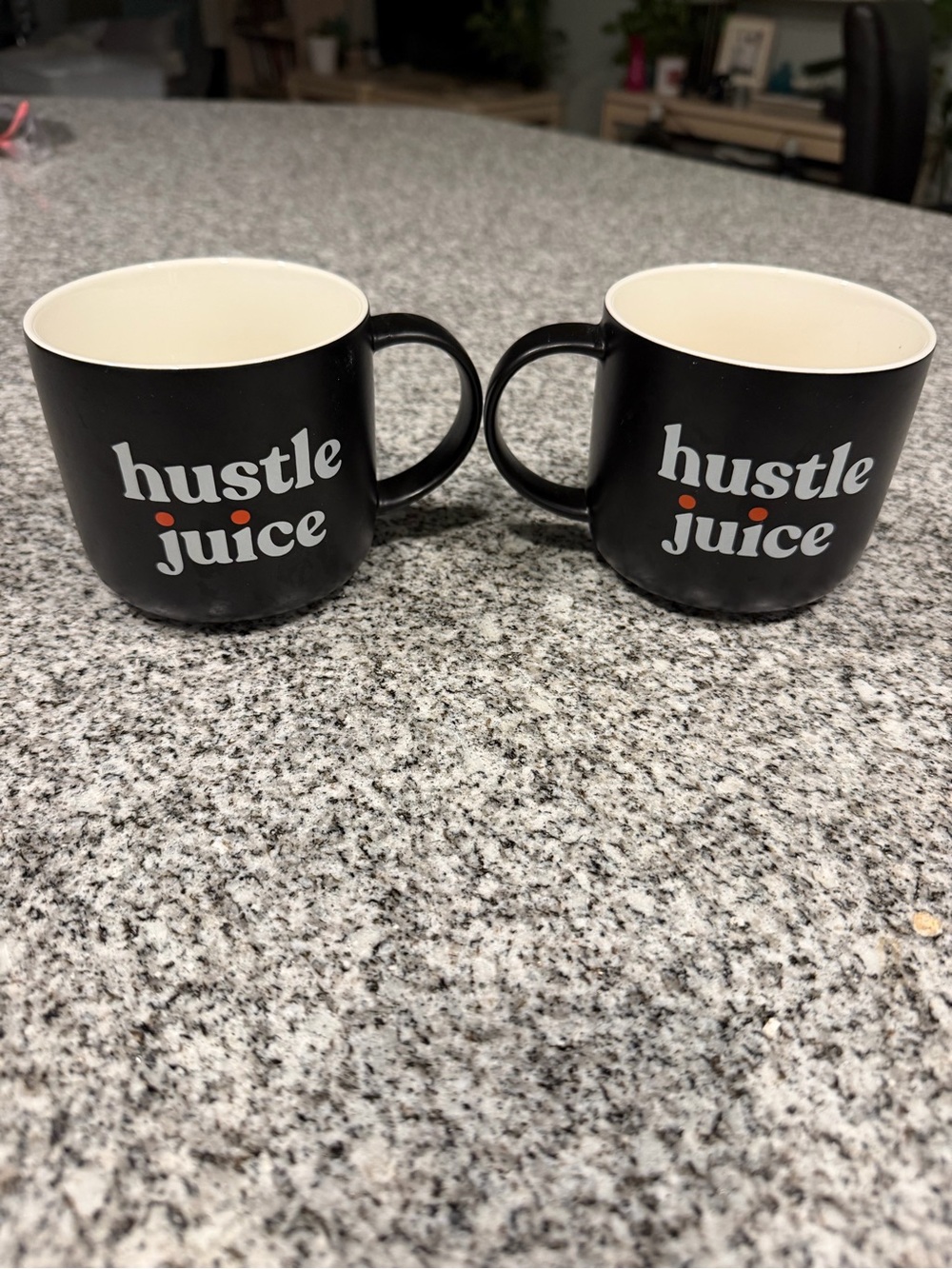 Black 'hustle juice' Ceramic Mugs - Picture 4 of 7